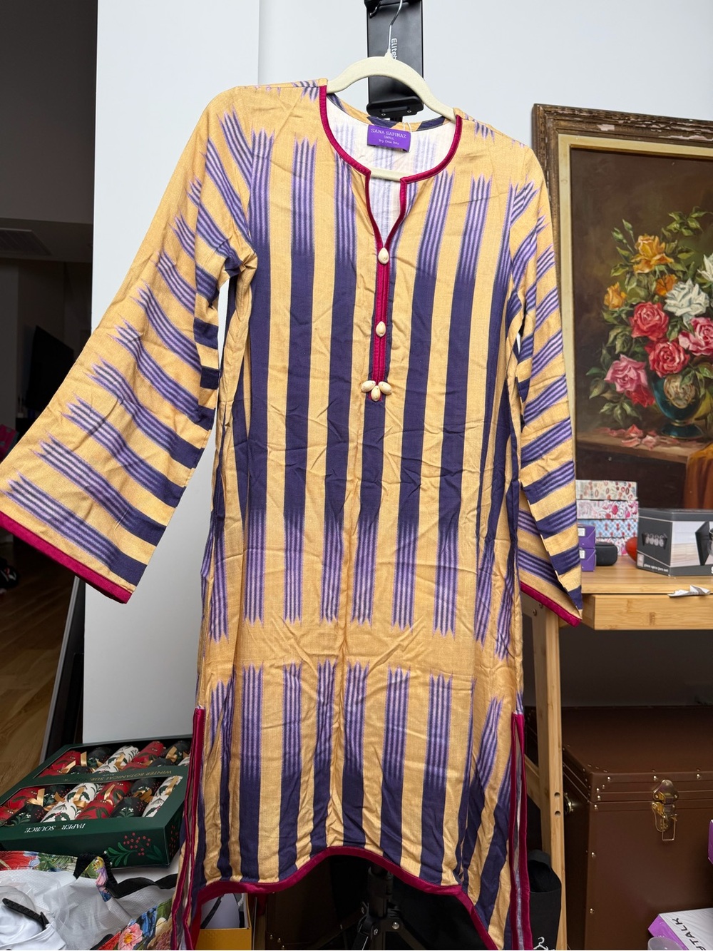 Sana Safinaz Printed Viscose Kurta Tunic Size Small